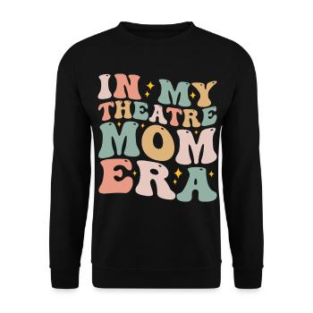 In meiner Theater-Mom-Ära Groovy Theatre Drama Mom - Unisex Pullover - Schwarz - Vorne - Alina (178cm) & Michal (187cm)