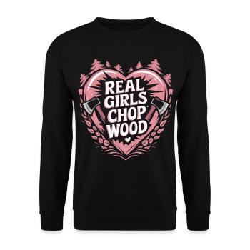 Bûcheron Bûcheron Coupeur de Bois Femmes - Sweat-shirt Unisexe - noir - Devant - Alina (178cm) & Michal (187cm)