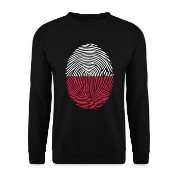 La Pologne dans mon ADN avec le drapeau polonais - Sweat-shirt Unisexe - noir - Devant - Alina (178cm) & Michal (187cm)