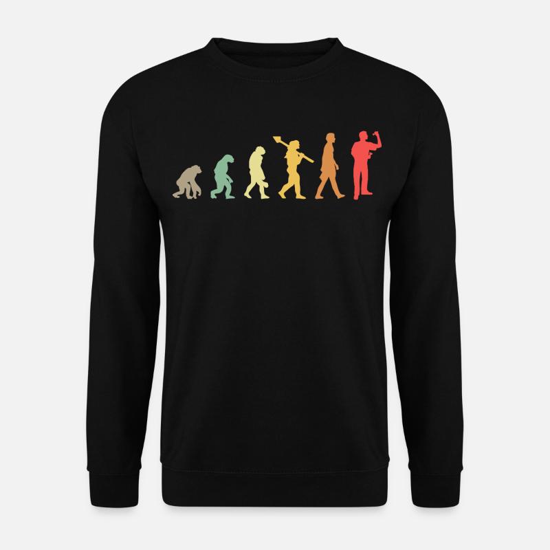 Darts Evolution Darten Dartsspieler - Unisex Pullover - Schwarz