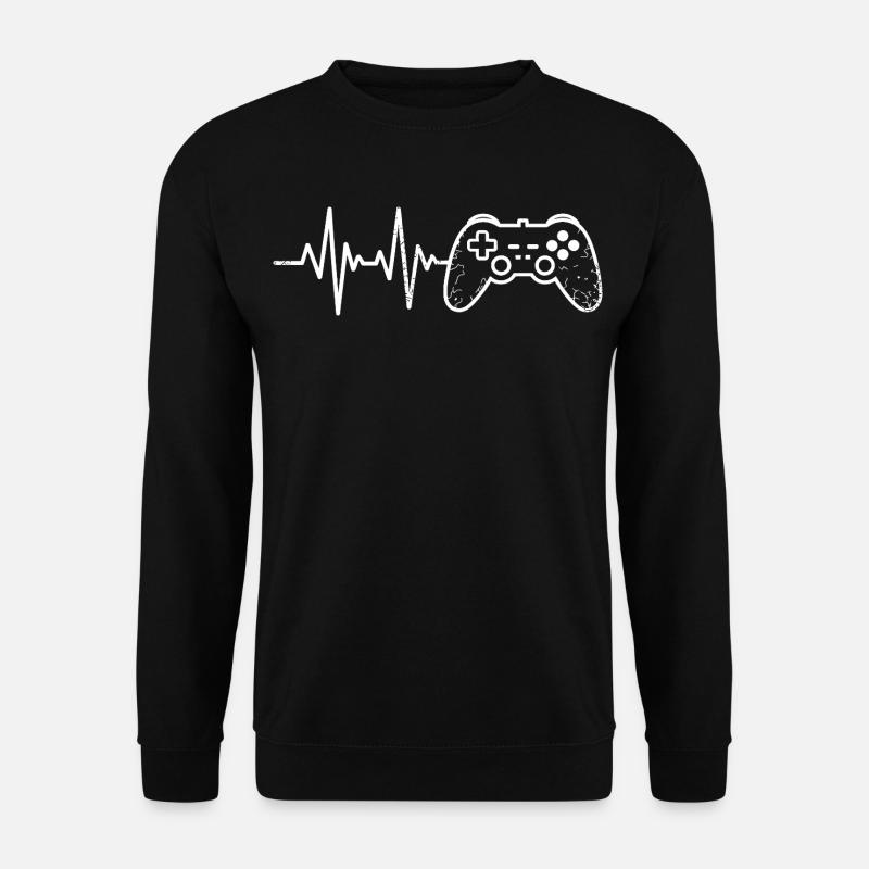 Gaming Puls Controller Skizze - Unisex Pullover - Schwarz