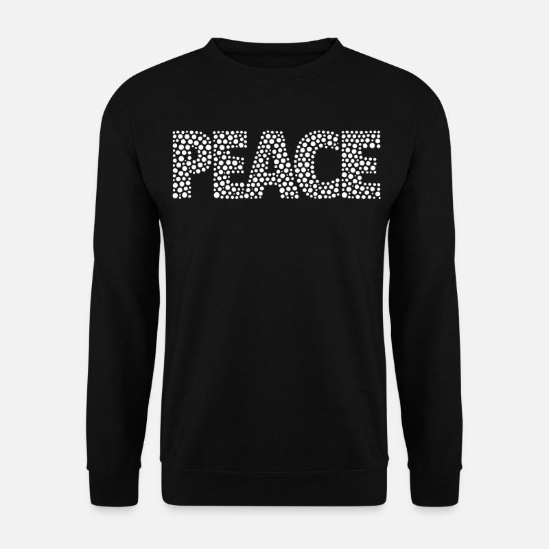 PEACE in Punkten Mosaic - Unisex Pullover - Schwarz