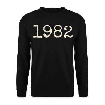 1982 Birthday Gift - Awesome since 1982 - Unisex Sweatshirt - black - Front - Alina (178cm) & Michal (187cm)