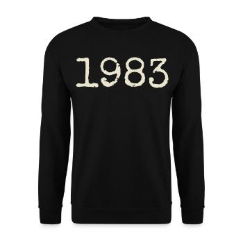 Geburtstagsgeschenk 1983 – Großartig seit 1983 - Unisex Pullover - Schwarz - Vorne - Alina (178cm) & Michal (187cm)