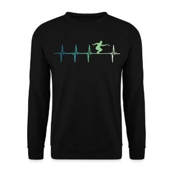 Pétanque Herzschläge Bowling - Unisex Pullover - Schwarz - Vorne - Alina (178cm) & Michal (187cm)