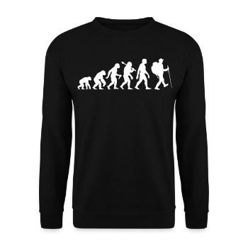 Hikers Evolution Hiking Bergsteiegen - Unisex Sweatshirt - black - Front - Alina (178cm) & Michal (187cm)