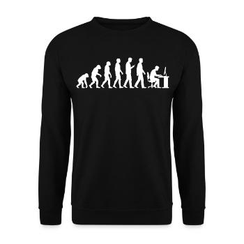 Gamer Evolution für Retro Gaming Videospiele - Unisex Pullover - Schwarz - Vorne - Alina (178cm) & Michal (187cm)