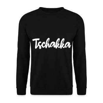 Tschakka - Unisex Pullover - Schwarz - Vorne - Alina (178cm) & Michal (187cm)