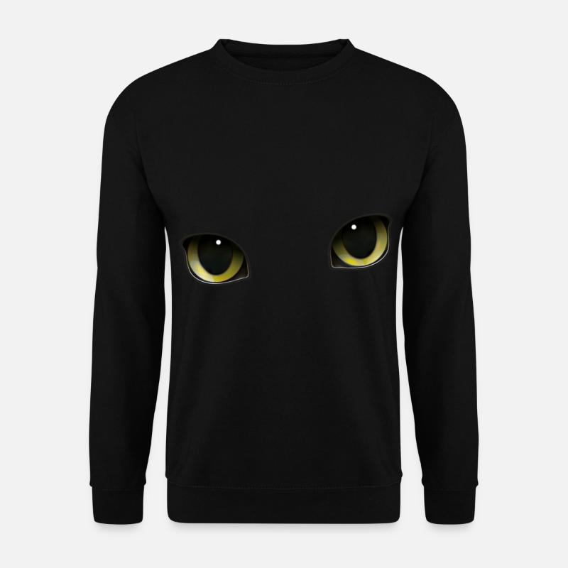 Katzen Augen - Unisex Pullover - Schwarz