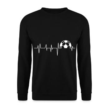 Football battement de coeur joueur de football cadeau soccer - Sweat-shirt Unisexe - noir - Devant - Alina (178cm) & Michal (187cm)