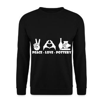 Pottery and pottery - Unisex Sweatshirt - black - Front - Alina (178cm) & Michal (187cm)