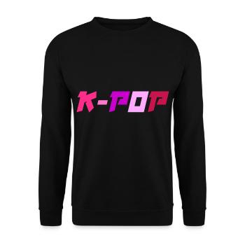 K-Pop Korean Pop Music - Unisex Sweatshirt - black - Front - Alina (178cm) & Michal (187cm)