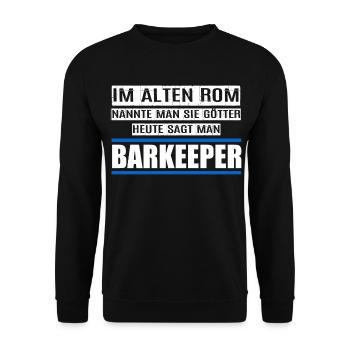 BARKEEPER - Unisex Pullover - Schwarz - Vorne - Alina (178cm) & Michal (187cm)