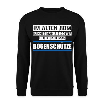 BOGENSCHÜTZE - Unisex Pullover - Schwarz - Vorne - Alina (178cm) & Michal (187cm)