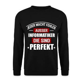 INFORMATIKER - Unisex Pullover - Schwarz - Vorne - Alina (178cm) & Michal (187cm)
