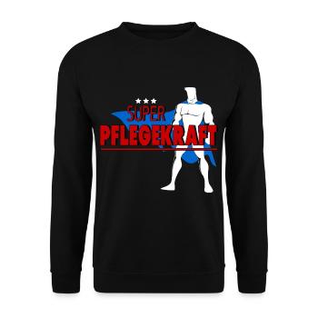 PFLEGEKRAFT - Unisex Pullover - Schwarz - Vorne - Alina (178cm) & Michal (187cm)