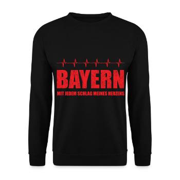 Bayern Geschenk - Unisex Pullover - Schwarz - Vorne - Alina (178cm) & Michal (187cm)