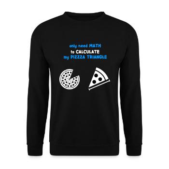 Math for PIZZA Pizza love Italian Pizza - Unisex Pullover - Schwarz - Vorne - Alina (178cm) & Michal (187cm)