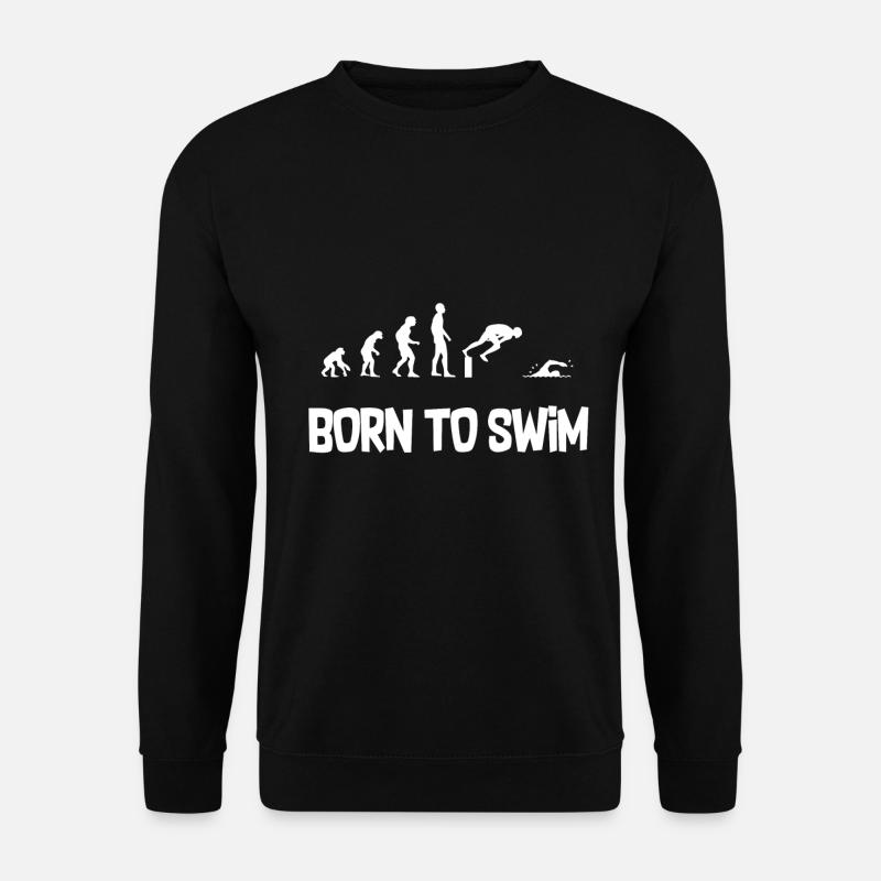 Evolution Tshirt Natation - Sweat-shirt Unisexe - noir