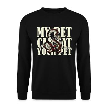 Snake-Mon animal de compagnie peut manger votre animal de compagnie - Sweat-shirt Unisexe - noir - Devant - Alina (178cm) & Michal (187cm)