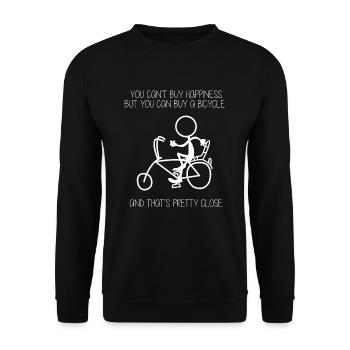Vous ne pouvez pas acheter le vélo de bonheur - Sweat-shirt Unisexe - noir - Devant - Alina (178cm) & Michal (187cm)