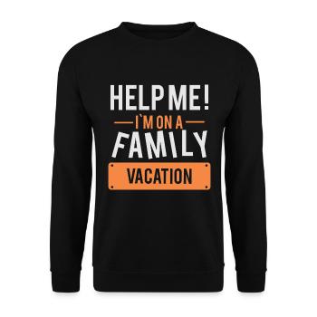 Help me! Gift family trip vacation family - Unisex Sweatshirt - black - Front - Alina (178cm) & Michal (187cm)