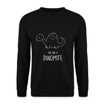 dinosaure - Sweat-shirt Unisexe - noir - Devant - Alina (178cm) & Michal (187cm)