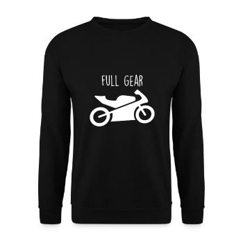 Motorrad - Unisex Pullover - Schwarz - Vorne - Alina (178cm) & Michal (187cm)