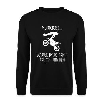 Motocross - Unisex Sweatshirt - black - Front - Alina (178cm) & Michal (187cm)