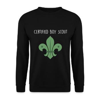 Certified Boy Scout Scout - Unisex Sweatshirt - black - Front - Alina (178cm) & Michal (187cm)