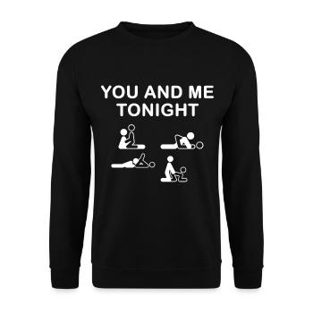 Tonight - You and I - Unisex Sweatshirt - black - Front - Alina (178cm) & Michal (187cm)