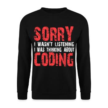 Coding - Unisex Sweatshirt - black - Front - Alina (178cm) & Michal (187cm)