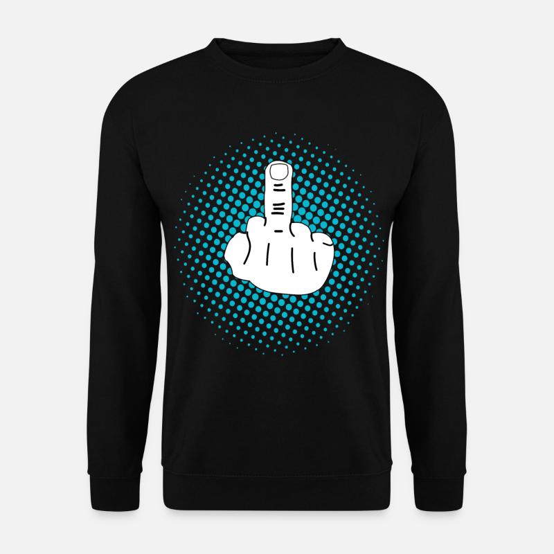 Mittelfinger Design - Unisex Pullover - Schwarz