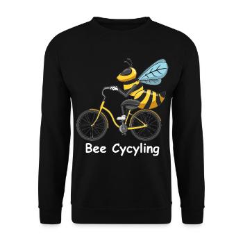 Abeille Abeille cycliste Abeille cycliste abeille miel - Sweat-shirt Unisexe - noir - Devant - Alina (178cm) & Michal (187cm)