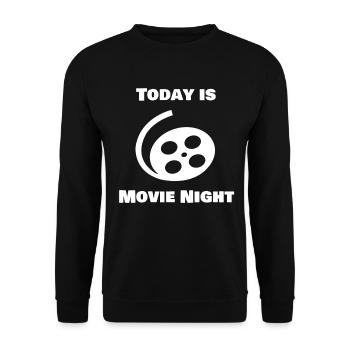 Today is Movie Night - Unisex Sweatshirt - black - Front - Alina (178cm) & Michal (187cm)