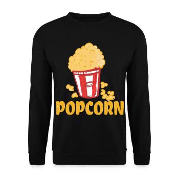 popcorn - Unisex Sweatshirt - black - Front - Alina (178cm) & Michal (187cm)