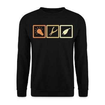 Outils d’électricien - Sweat-shirt Unisexe - noir - Devant - Alina (178cm) & Michal (187cm)