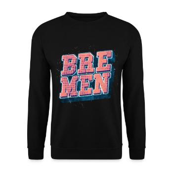 Brême Allemagne City Font Vintage Rétro - Sweat-shirt Unisexe - noir - Devant - Alina (178cm) & Michal (187cm)