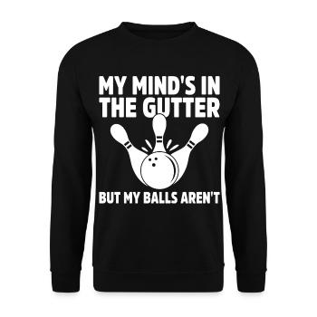Bowling Bowler Gutter Strike Replacement Needles - Unisex Sweatshirt - black - Front - Alina (178cm) & Michal (187cm)