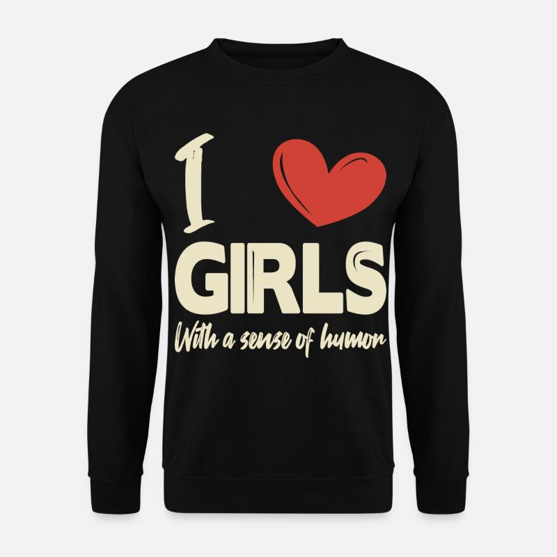 Ich liebe Mädchen - Unisex Pullover - Schwarz