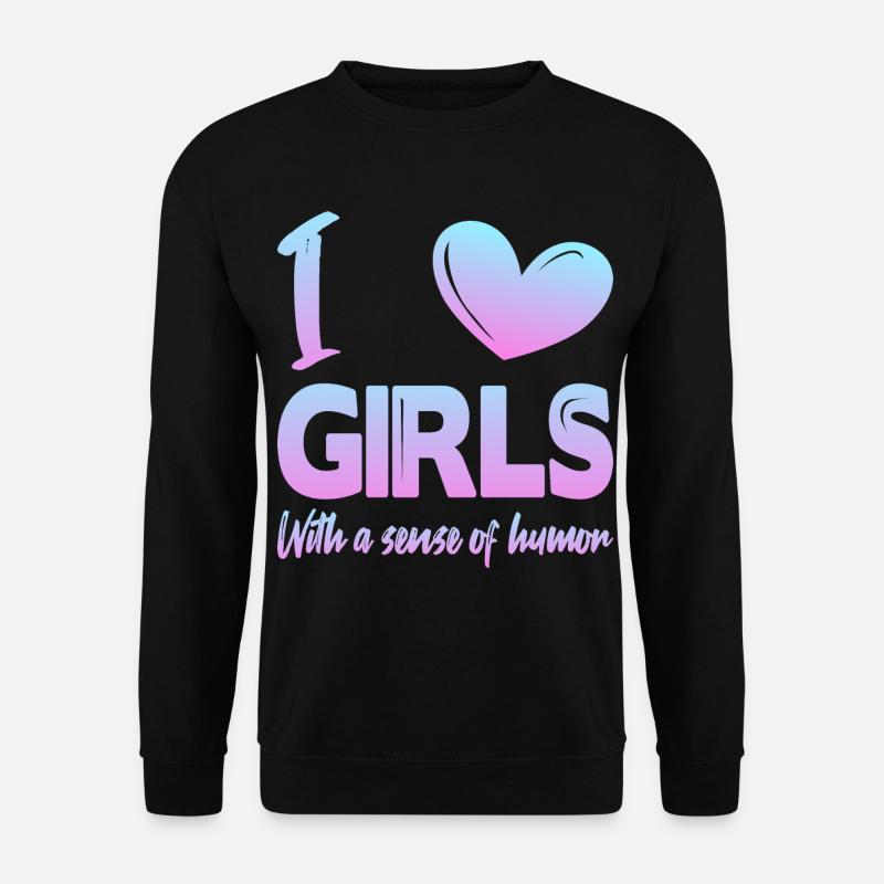 Ich liebe Mädchen - Unisex Pullover - Schwarz