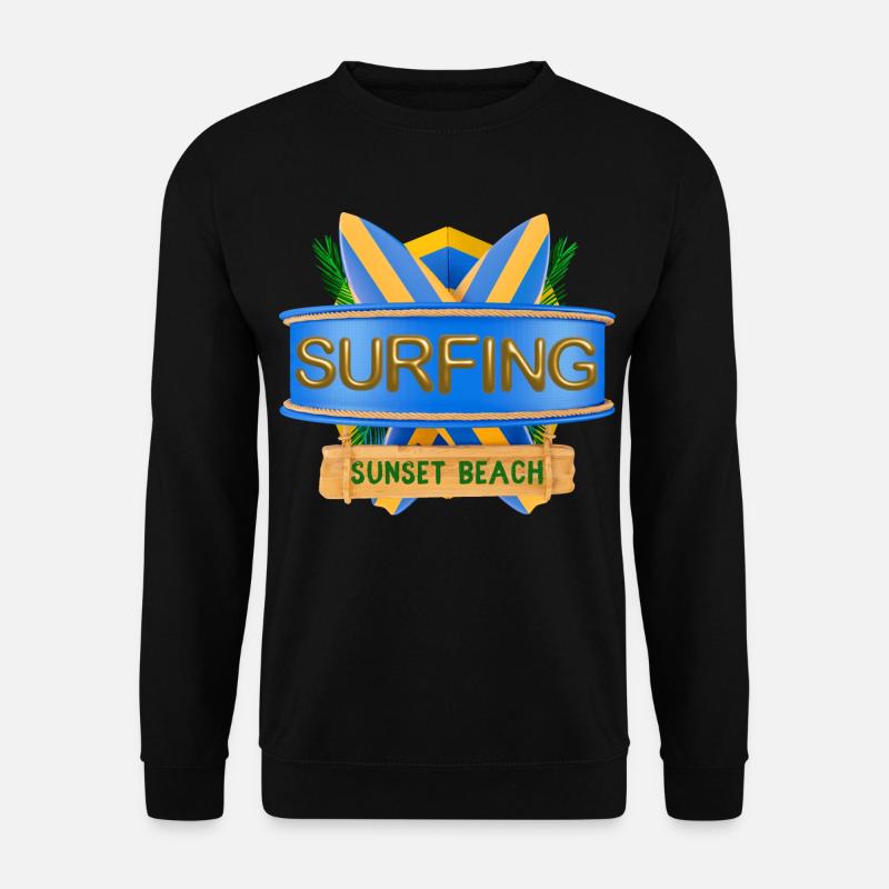 Hawaï, Surf, Sunset Beach - Sweat-shirt Unisexe - noir