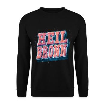 Heilbronn Germany City Font Vintage Retro - Unisex Sweatshirt - black - Front - Alina (178cm) & Michal (187cm)