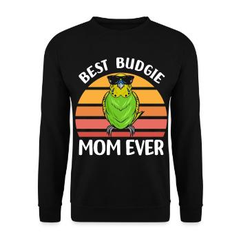 Budgerigar Pets | Birds Bird Gift Idea - Unisex Sweatshirt - black - Front - Alina (178cm) & Michal (187cm)