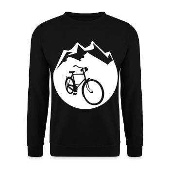 Kreis - Berg - Radfahren - (4) - Unisex Pullover - Schwarz - Vorne - Alina (178cm) & Michal (187cm)