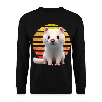 Furet Coucher de soleil - Sweat-shirt Unisexe - noir - Devant - Alina (178cm) & Michal (187cm)