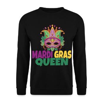 Mardi Gras Queen - Unisex Pullover - Schwarz - Vorne - Alina (178cm) & Michal (187cm)