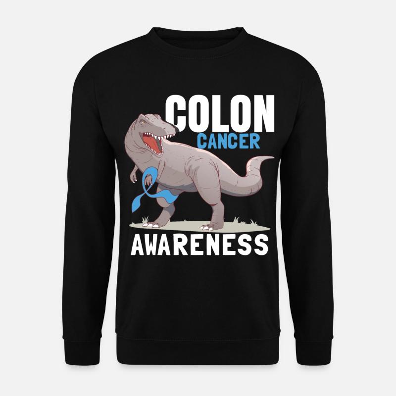 Darmkrebs Bewusstsein Kinder Dinosaurier - Unisex Pullover - Schwarz