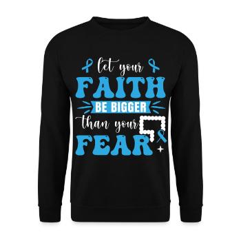 Colon Cancer Warrior - Unisex Sweatshirt - black - Front - Alina (178cm) & Michal (187cm)