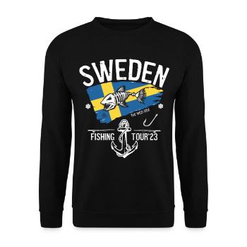 Sweden Fishing Tour 2023 - Schweden - Unisex Pullover - Schwarz - Vorne - Alina (178cm) & Michal (187cm)
